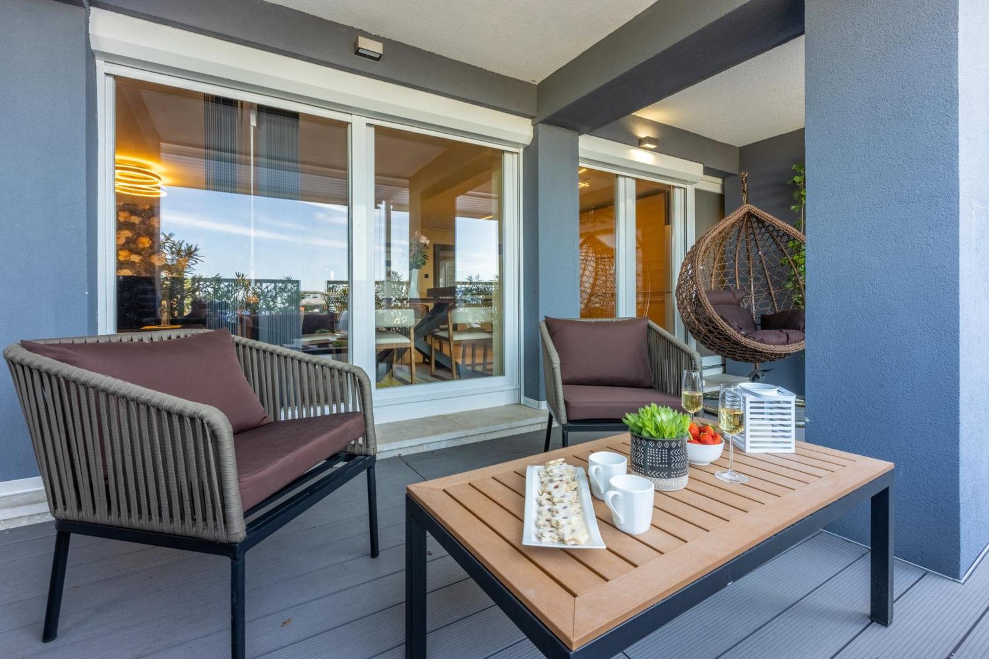 Panoramica Apartment With Whirlpool Цриквеница Экстерьер фото